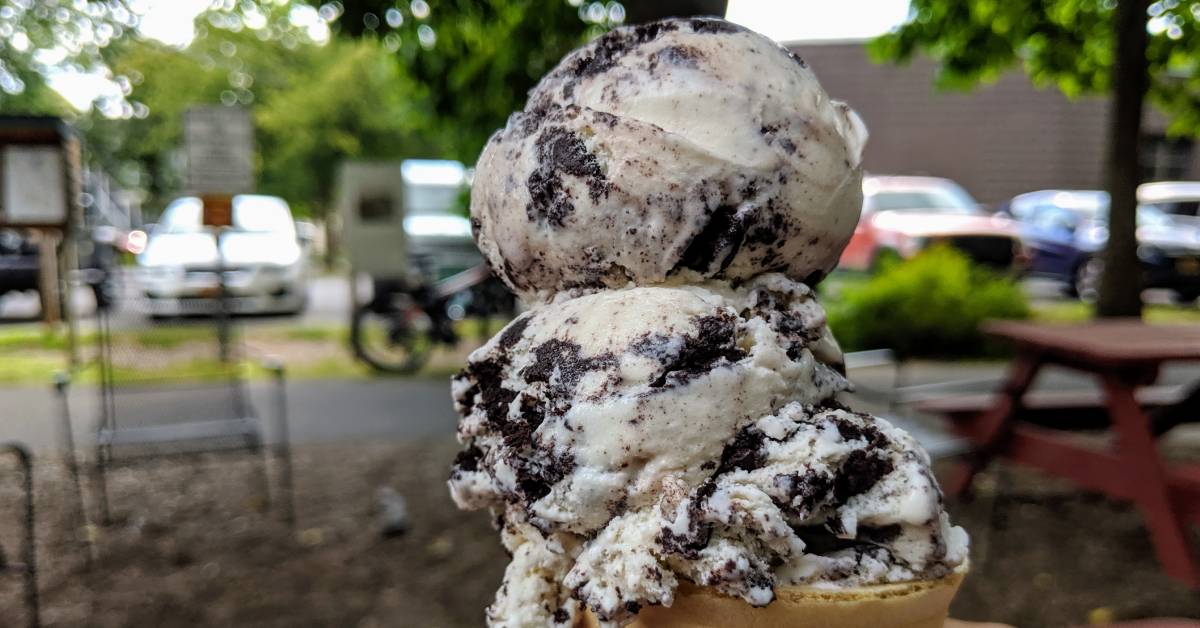 oreo ice cream cone at cooper's cave ale company
