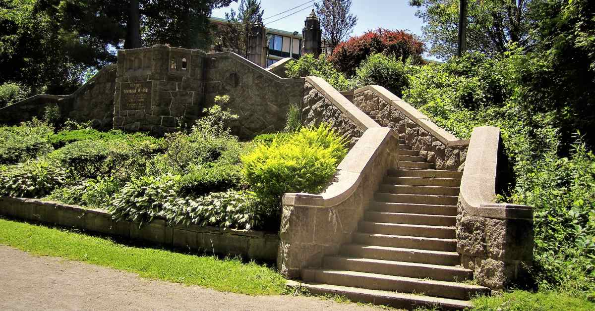 stone staircase in a park