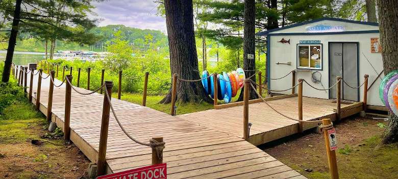 Dock leading to water 