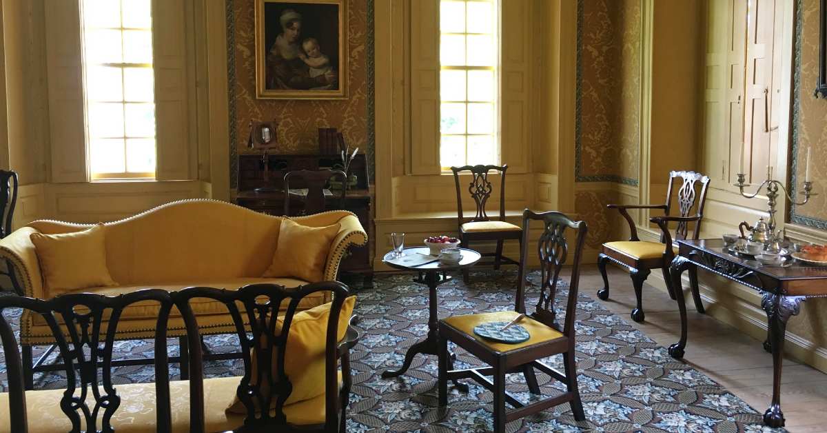 antique furniture in historic mansion