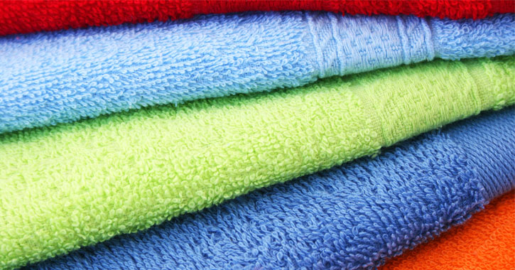 colorful stacked towels