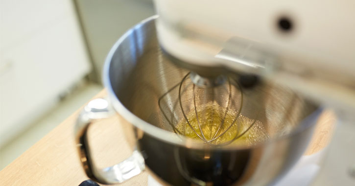 stand mixer with egg whites inside