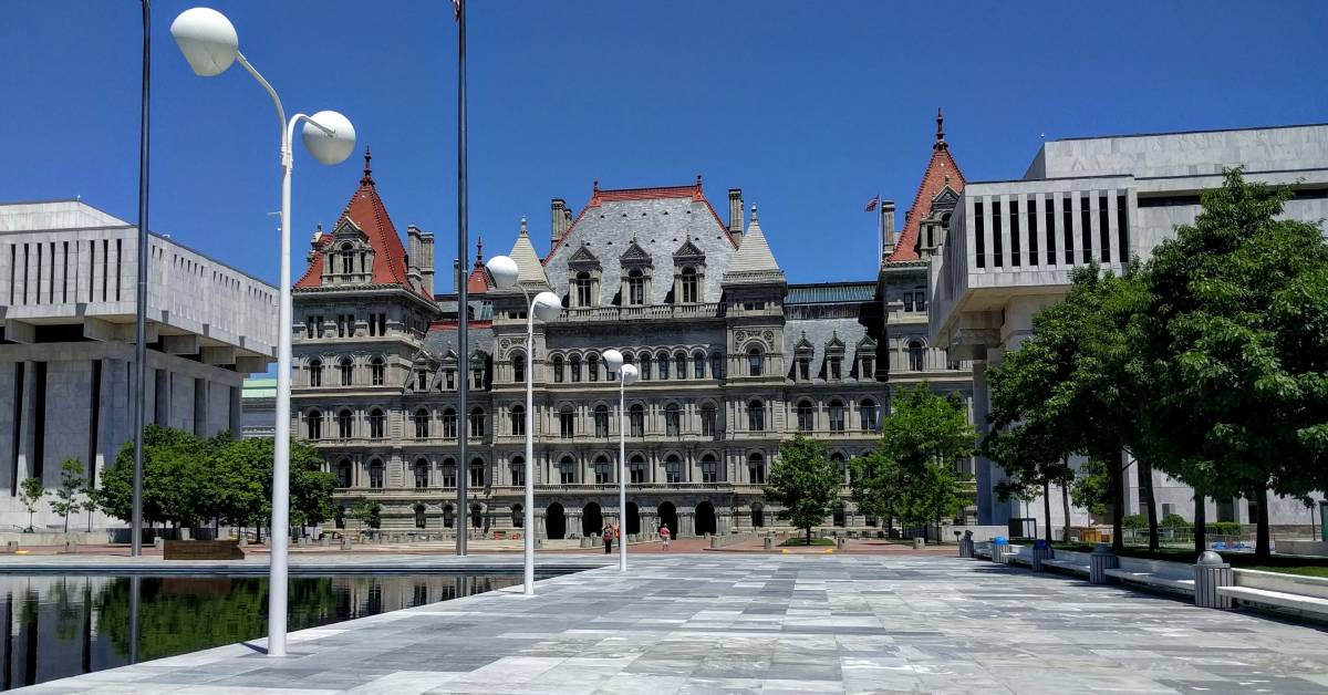 exterior of new york state capitol