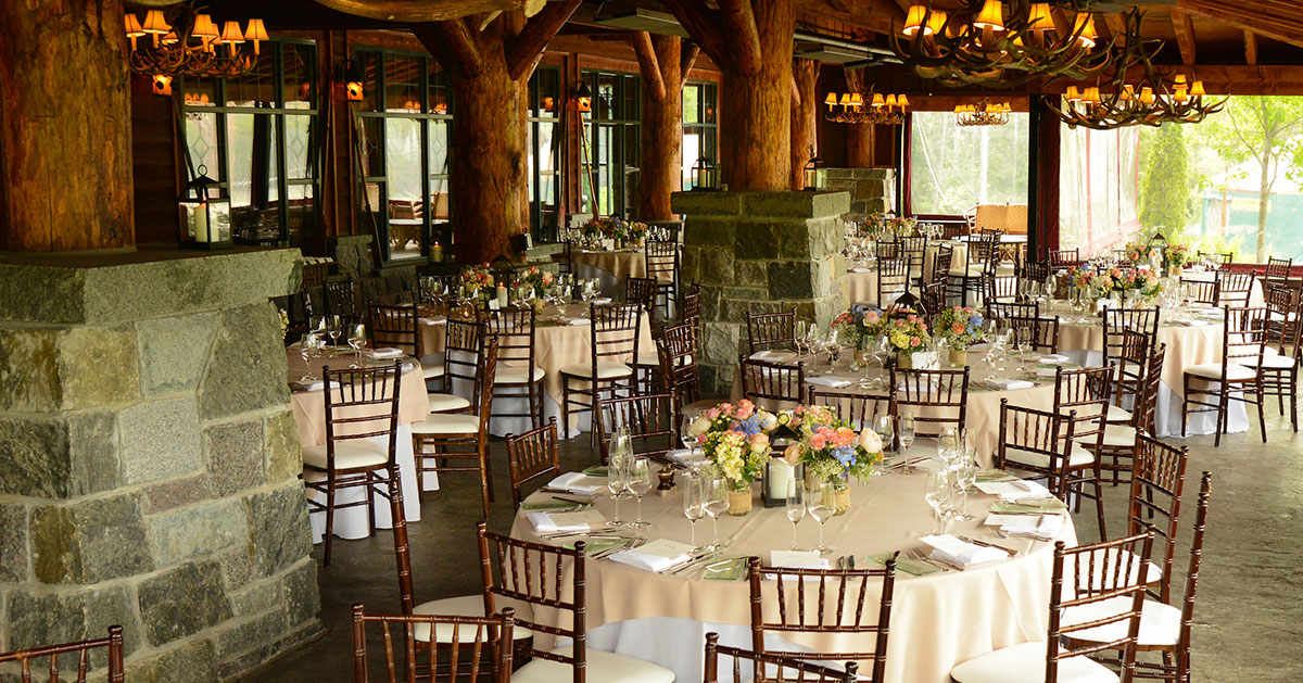 wedding reception tables