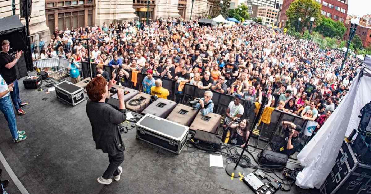 crowd at an Alive at Five concert