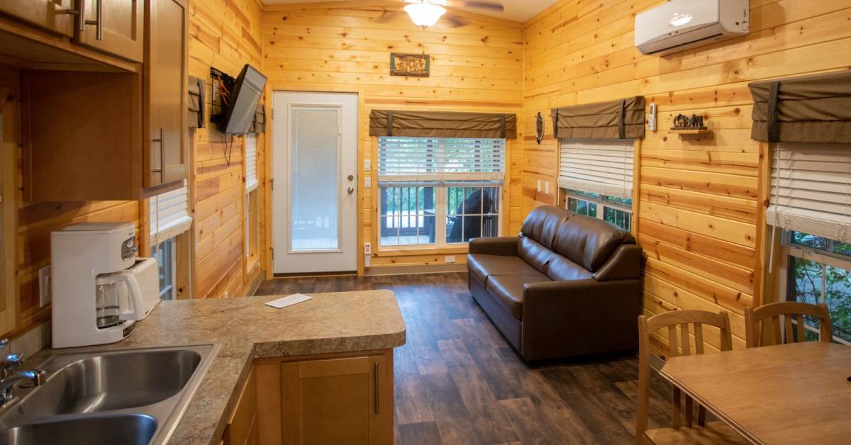 rustic cabin living room