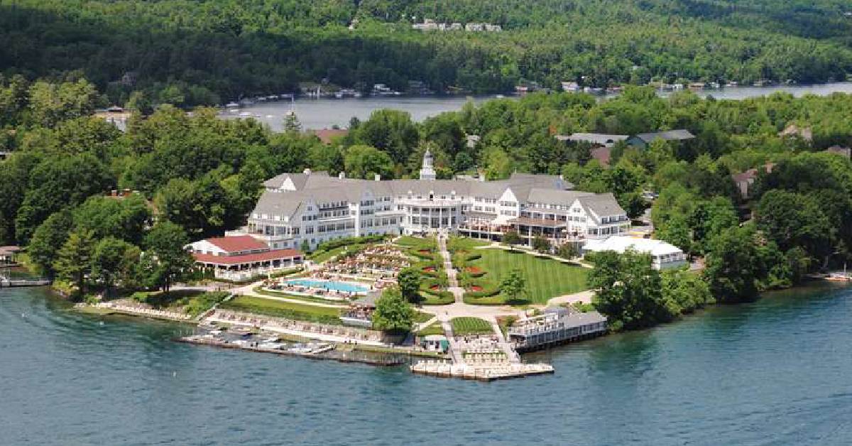 aerial view of the sagamore resort