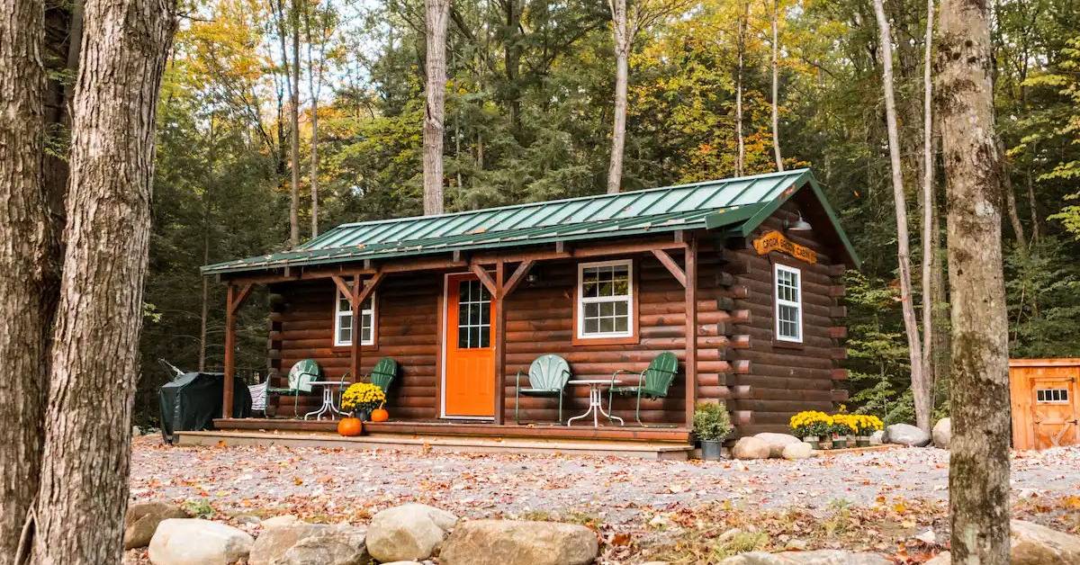 cabin in fall