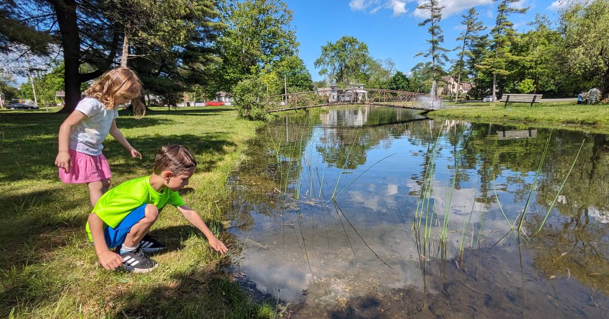 kids at crandall pond