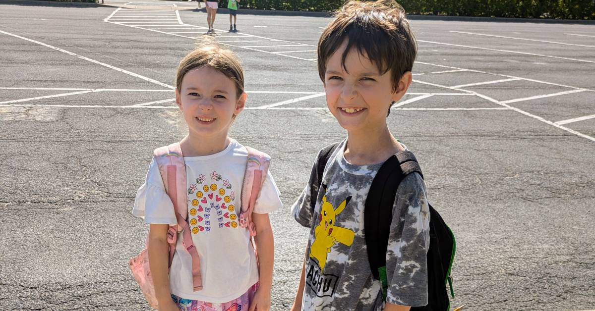 kids in parking lot