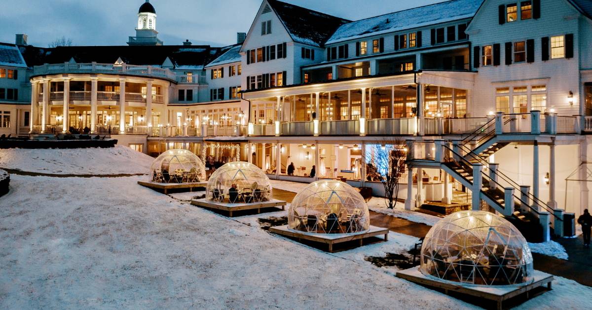 igloo dining at the sagamore