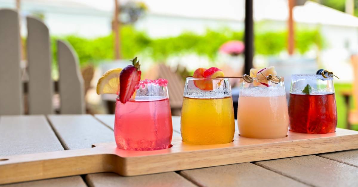 summer cocktail flight