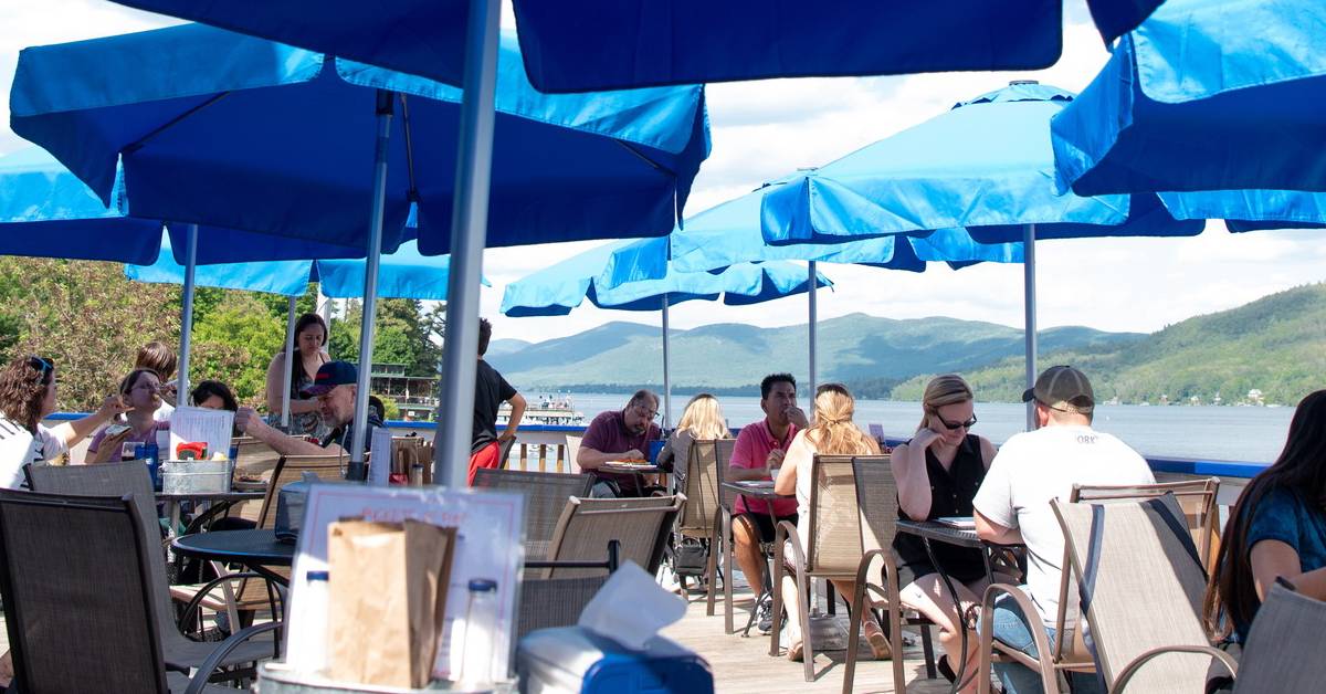 lake george beach club patio dining