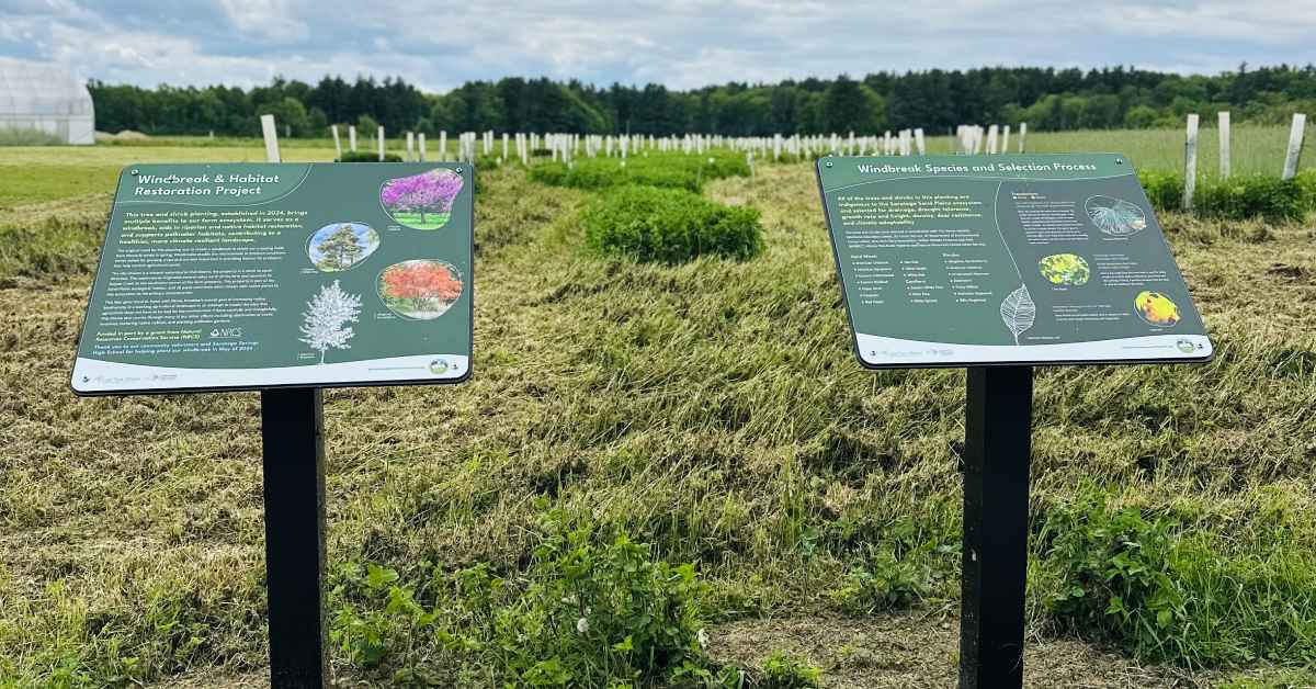 Pitney Meadows Community Farm signs