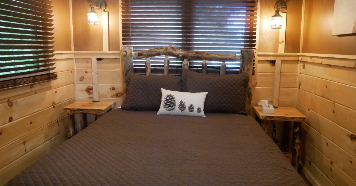 bed in cabin