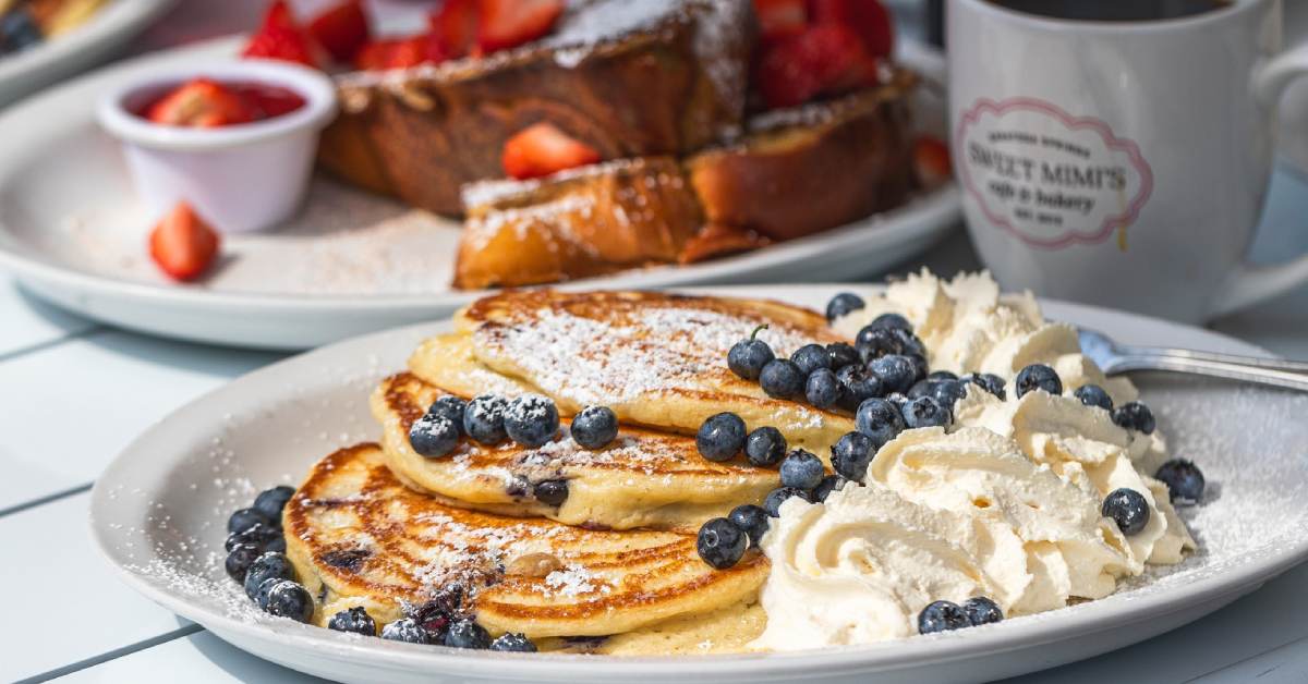 a fresh stack of pancakes