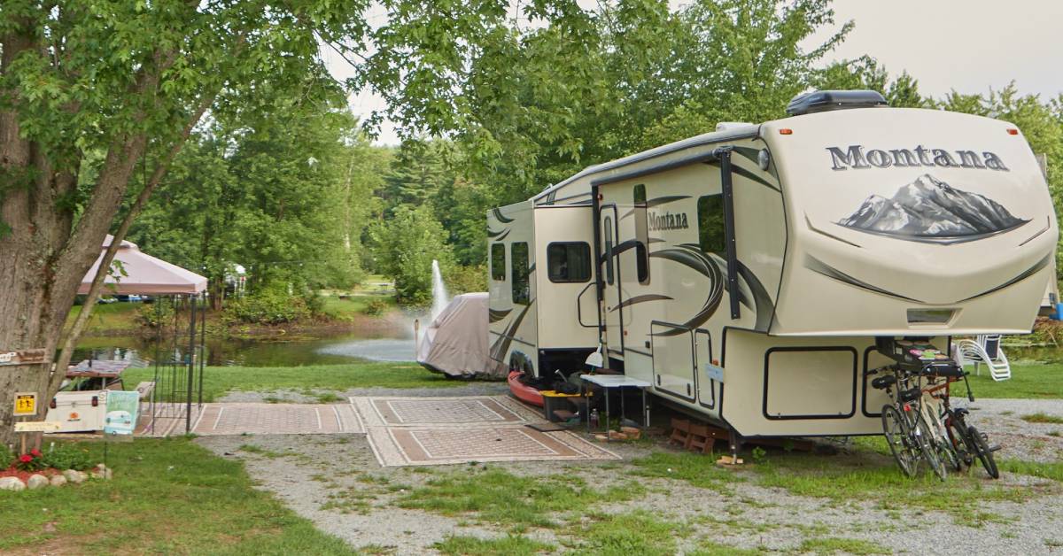 rv campsite by river