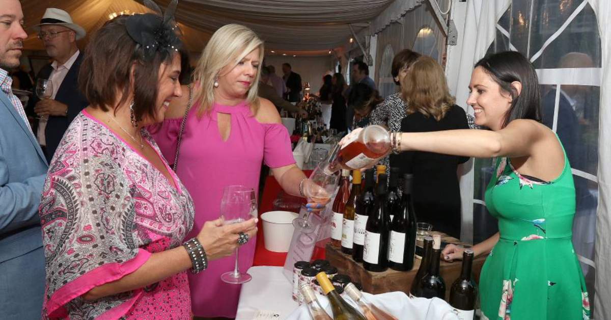 wine tasting at soiree