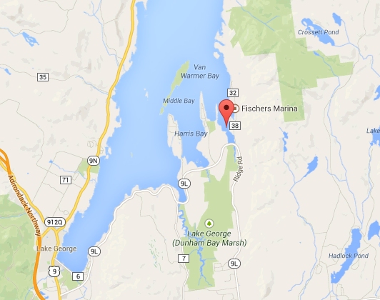 View of Warner Bay in Lake George, NY