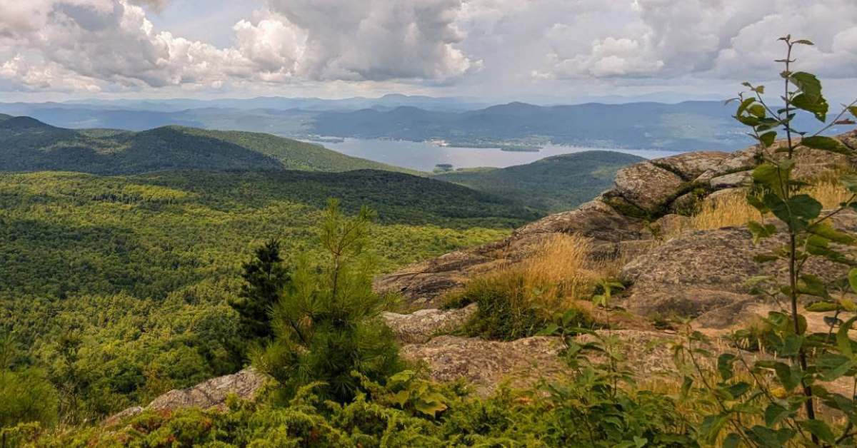 Mountain view of lake