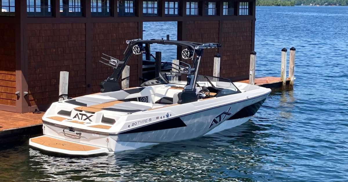 ATX boat by a dock