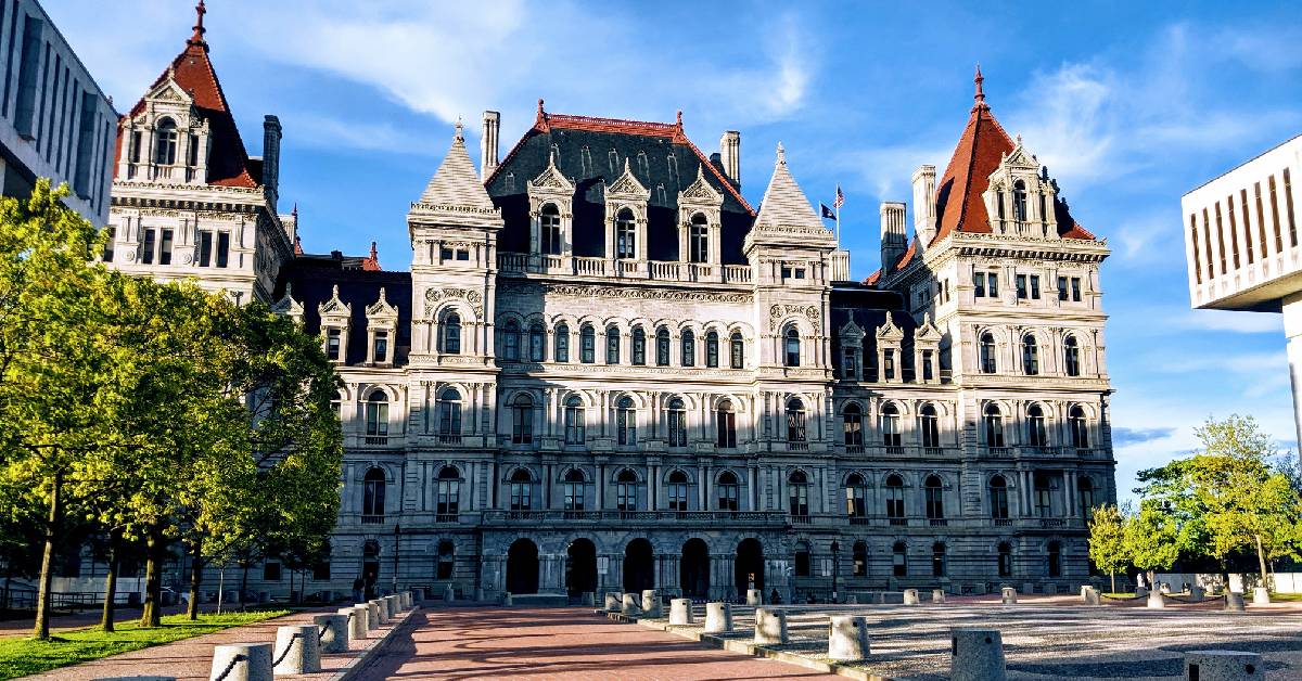 outside of the NYS Capitol building