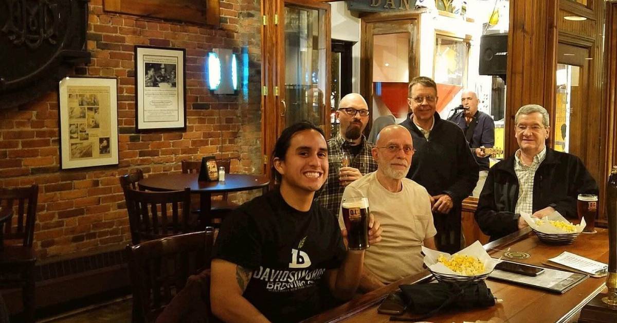People sitting at a bar