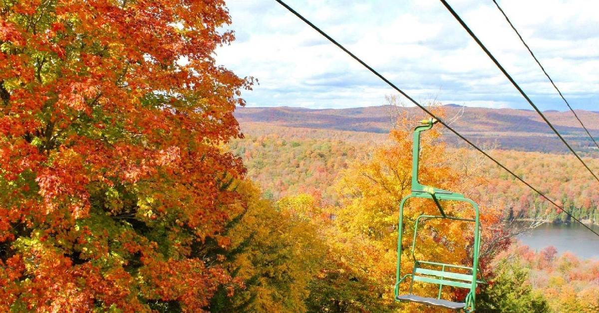 Ski Lift with full fall colors