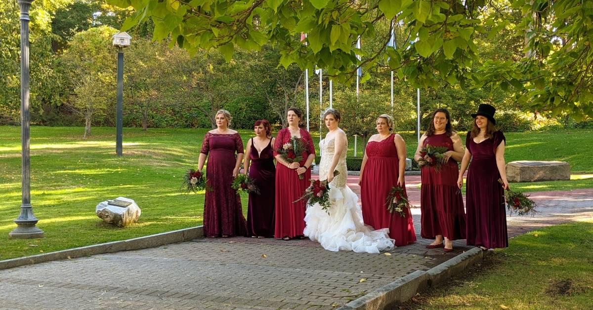 bridal party in congress park