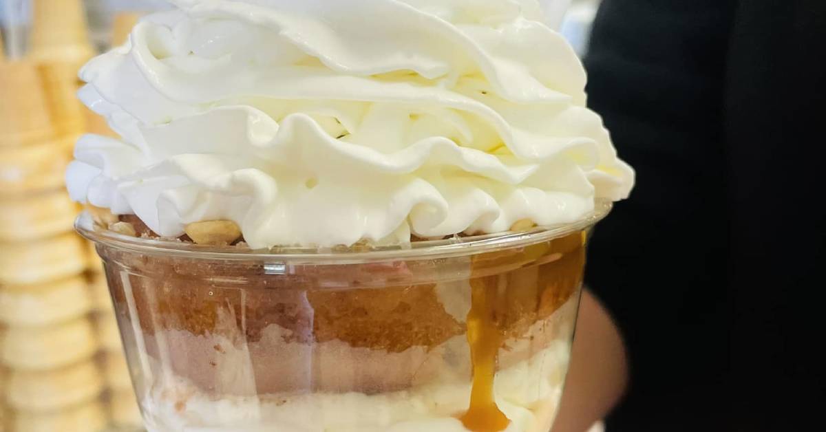 cider doughnut ice cream sundae
