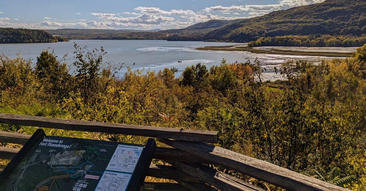 fort ticonderoga view of lake champlain in the fall