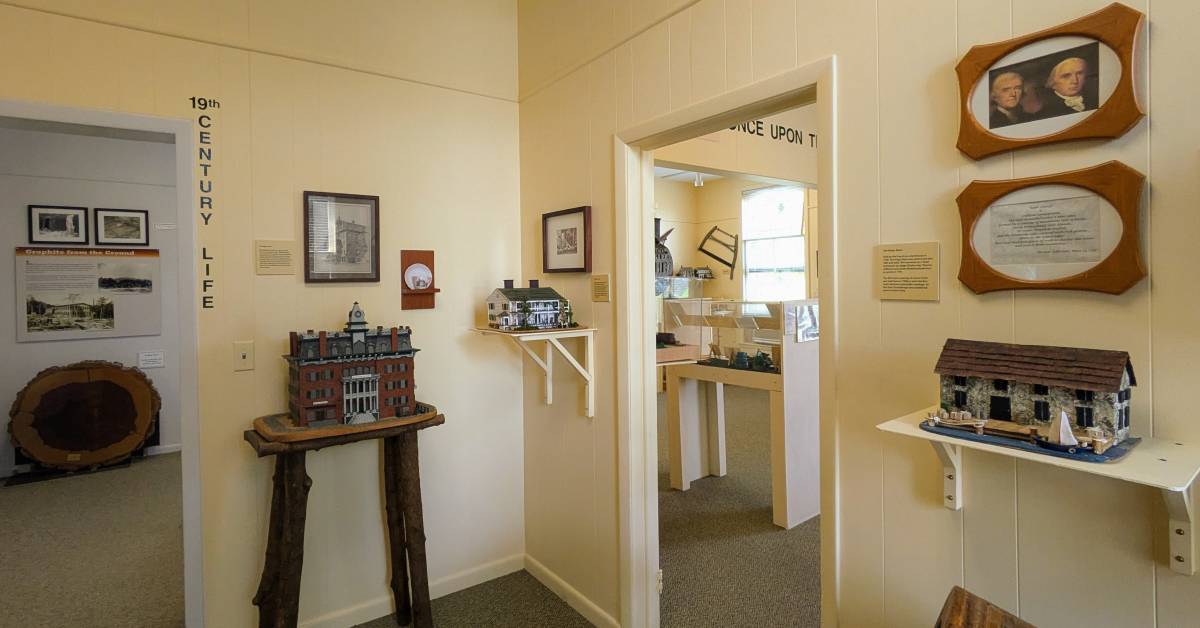 inside ticonderiga heritage museum and visitors center