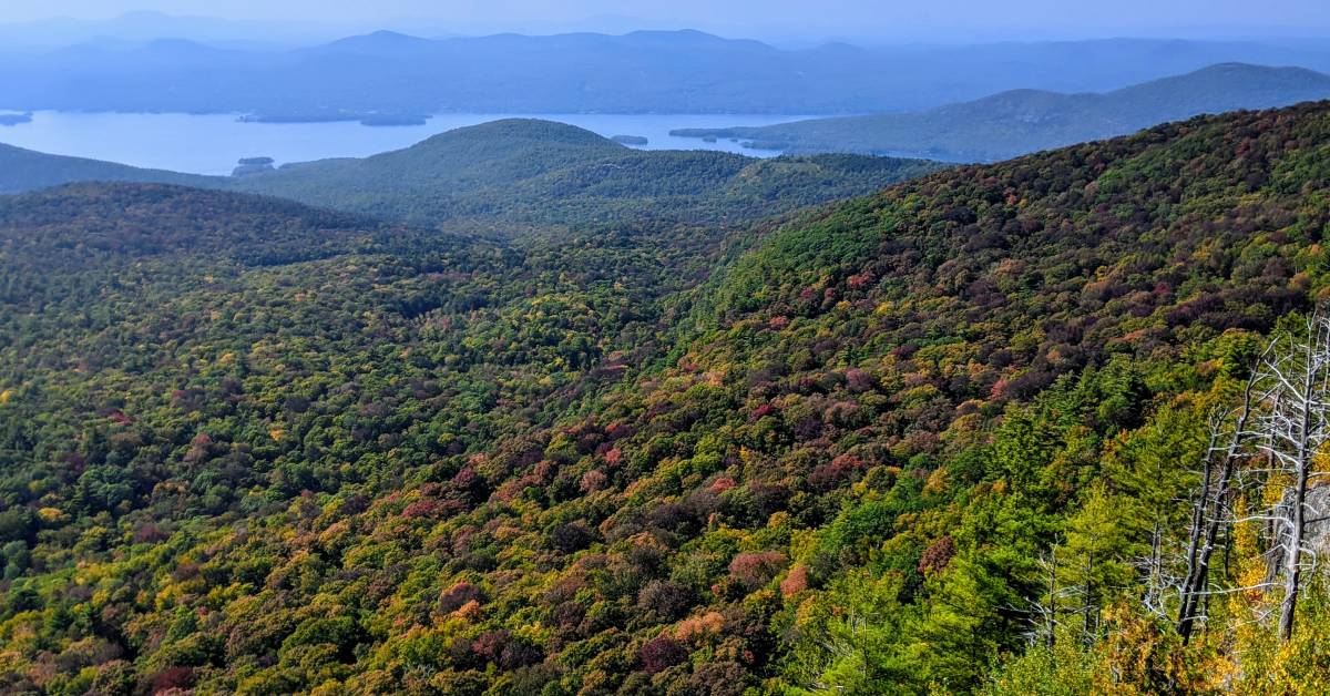 view from sleeping beauty mountain in the fall