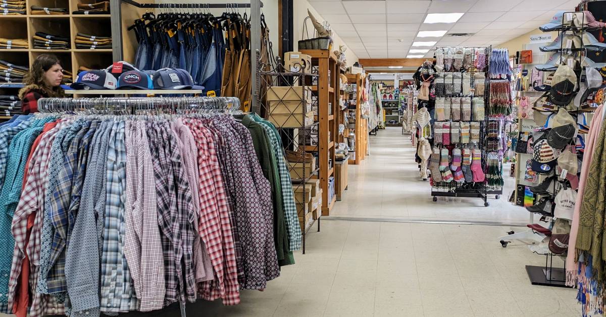 clothing and accessories at walker's farm, home and tack