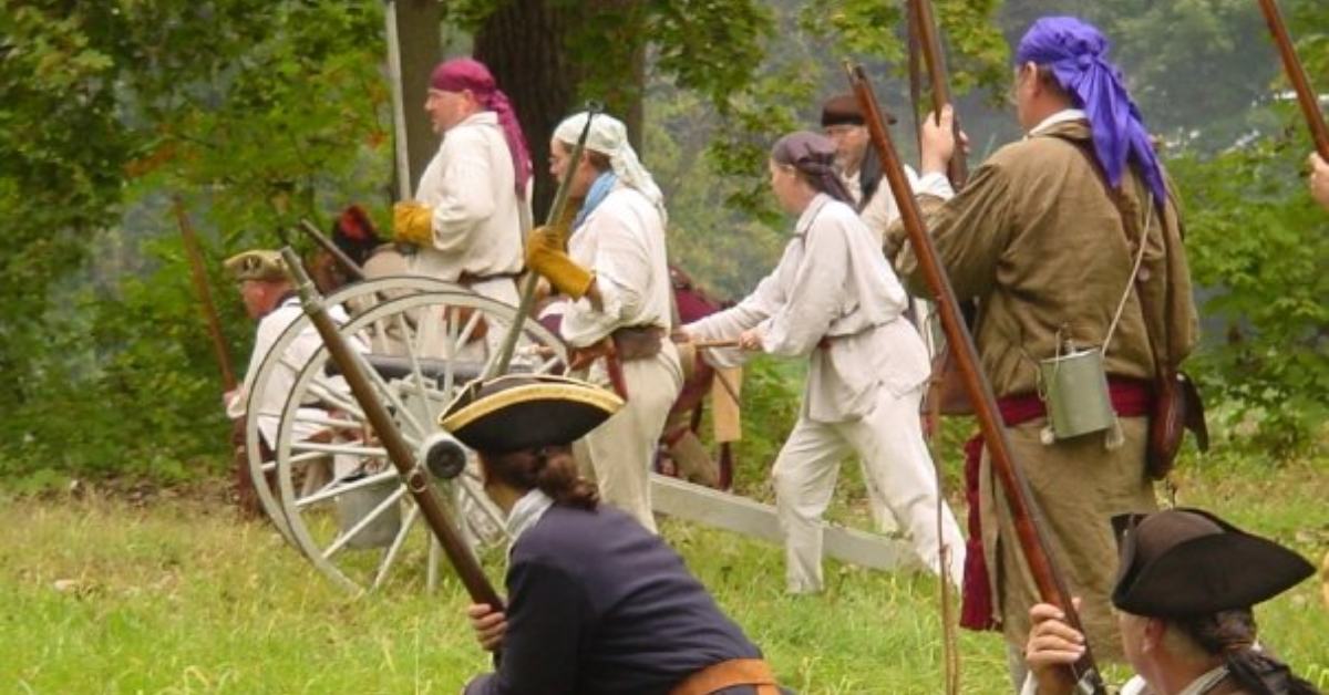 cannon reenactors
