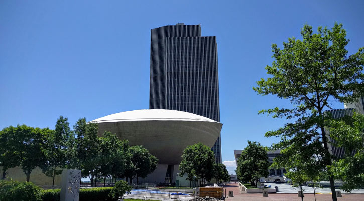 empire state plaza with the Egg
