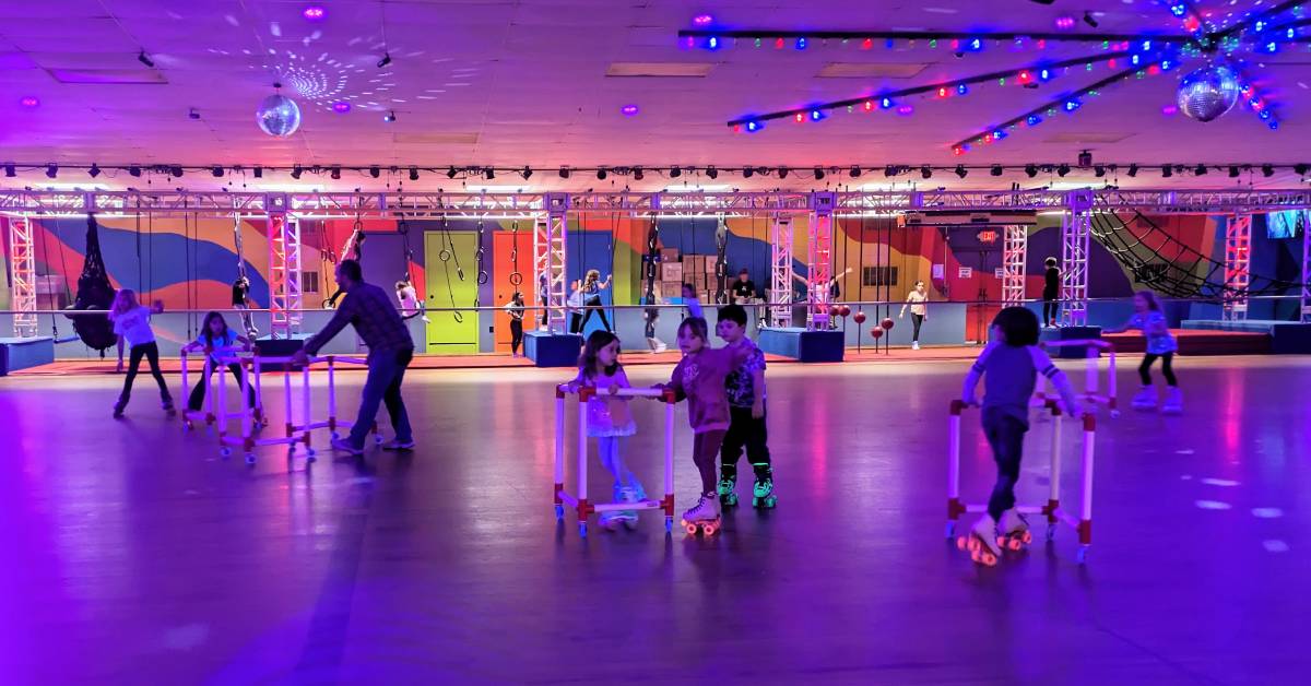 roller skating at the fun spot