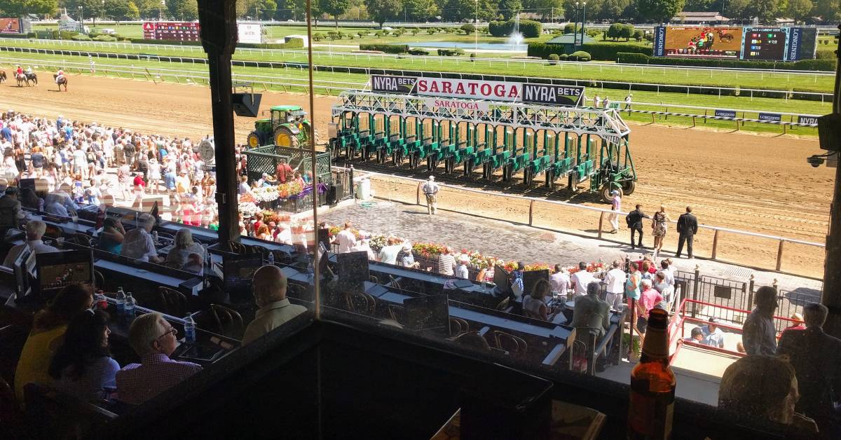 view of race course from a luxury seat