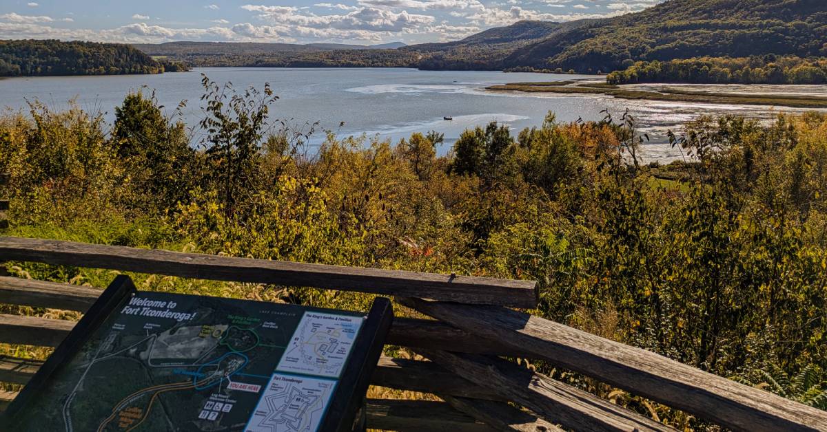 fort ticonderoga view of lake champlain in the fall