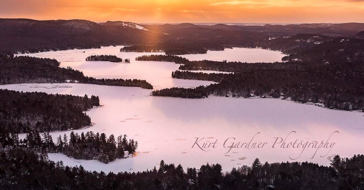 fulton chain of lakes, aerial view, kurt gardner photography