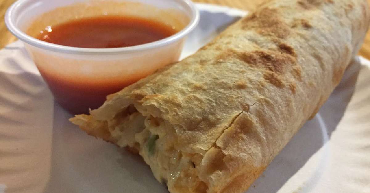 Image shows the, loved by many, egg roll at Esperanto, one of the many favorites on their menu. 