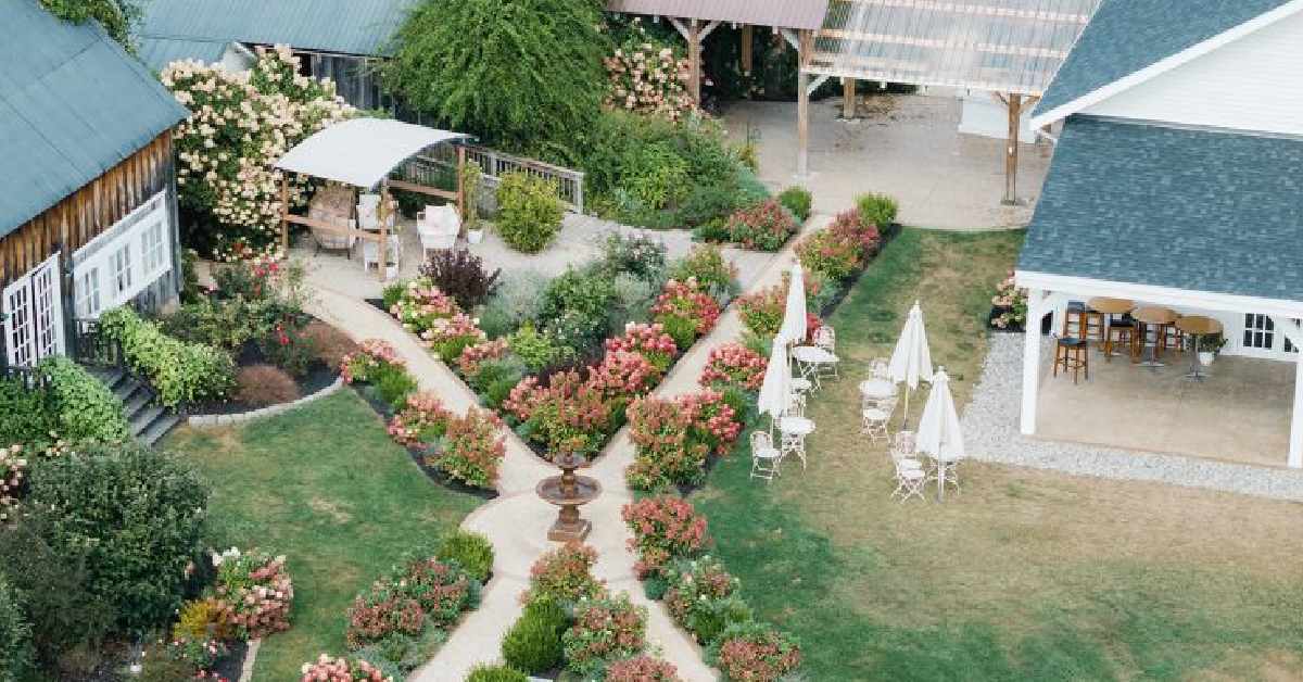 aerial view of promise gardens