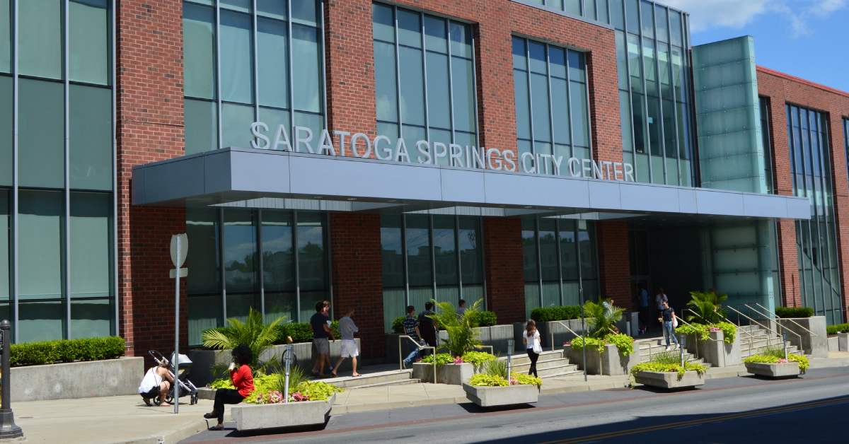 exterior of the saratoga springs city center