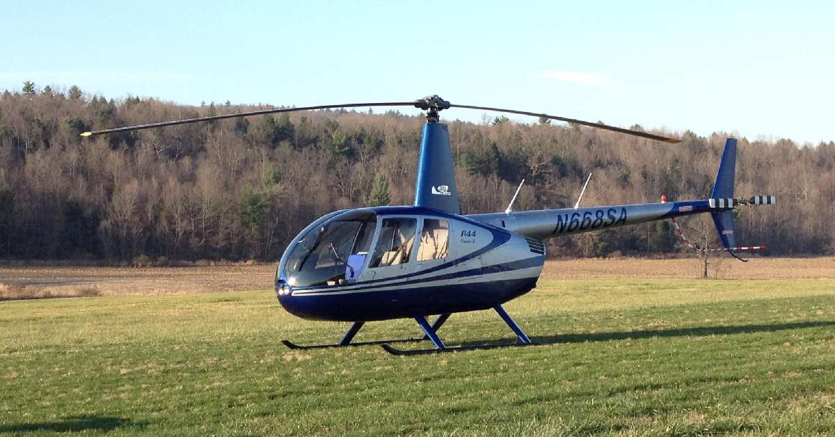 a helicopter on a lawn