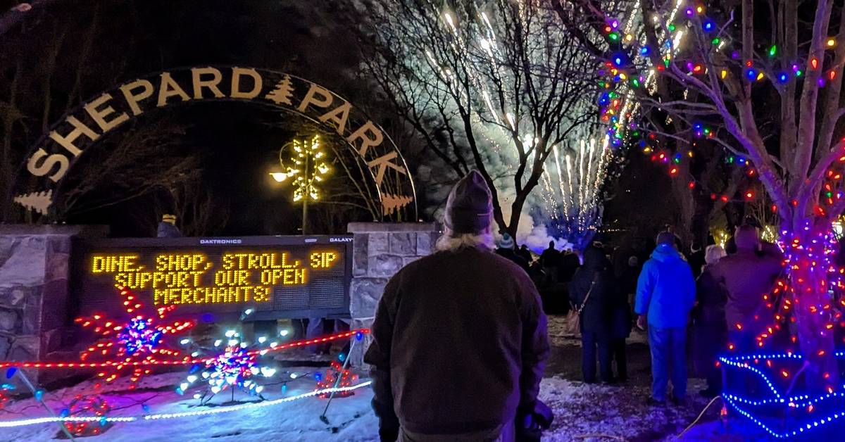 shepard park lite up the village