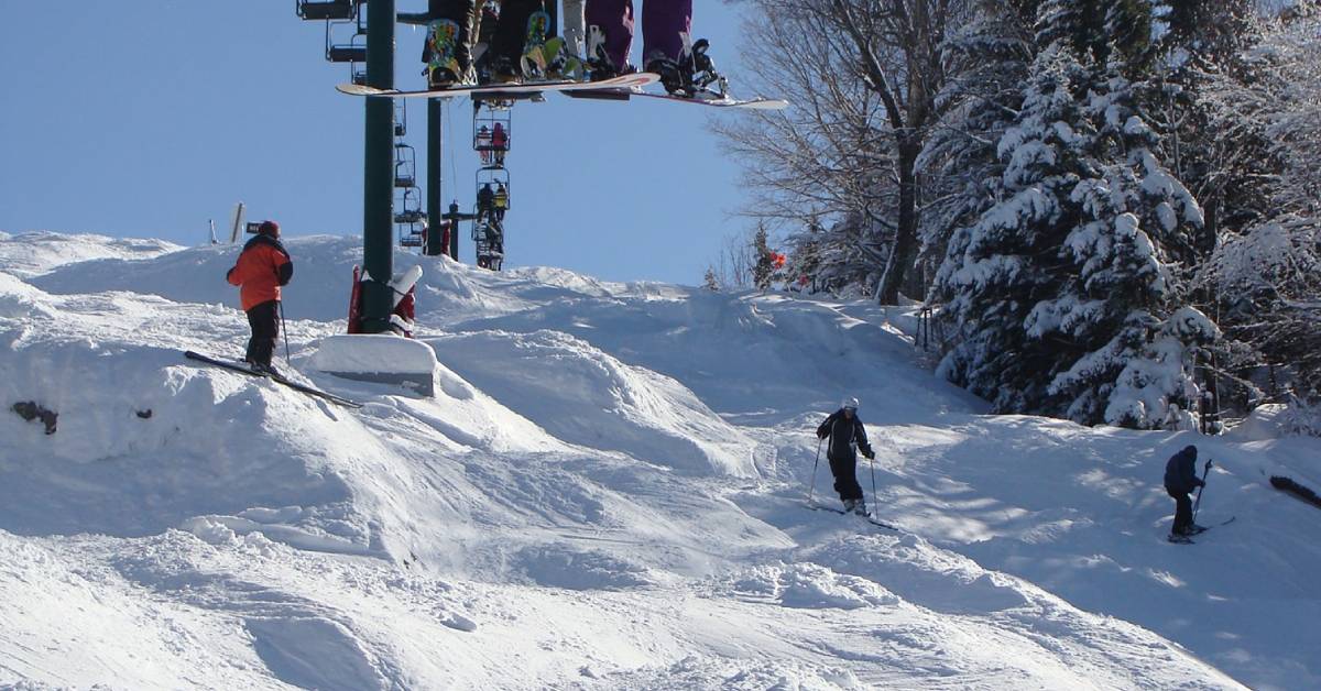 skiers on mccauley mountain