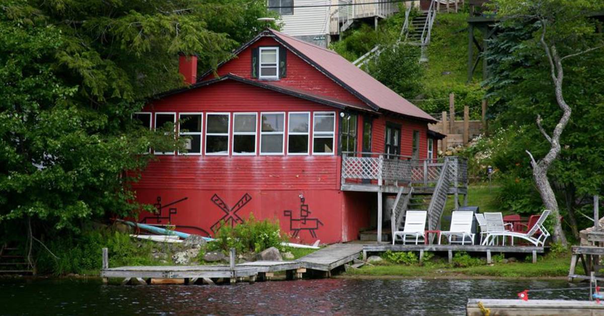 cabin by the lake