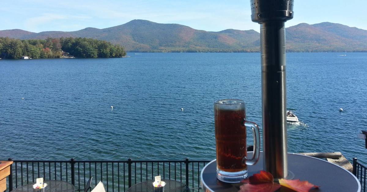 view of fall foliage from blue water manor tavern