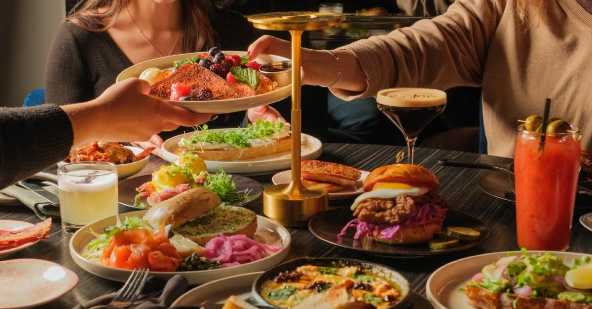 people dining at table for brunch