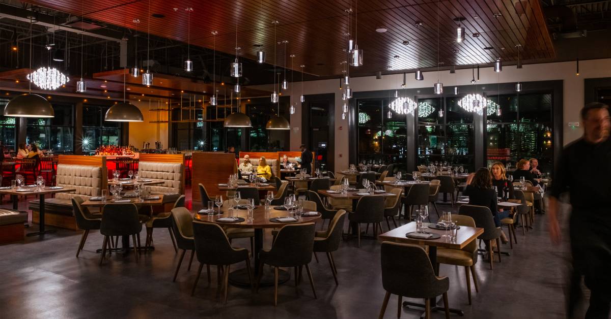 spacious upscale dining room